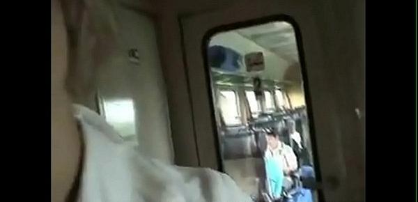  Amateur Blowjob In a Train Full of People